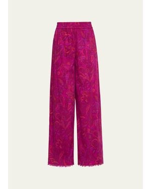 Cinq À Sept Ibbie Paisley Bloom Pants - Pink