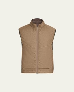 Sease Predator 3.0 Wool And Cashmere Full-Zip Vest - Natural