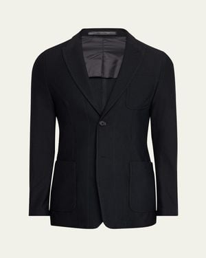 Giorgio Armani Rice Stitch Sport Coat - Blue