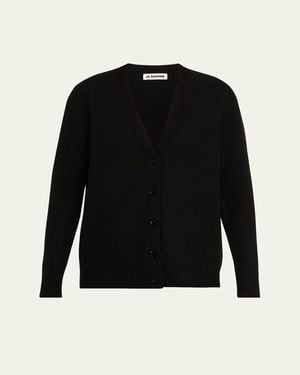 Jil Sander Button-Front Wool Cardigan - Black