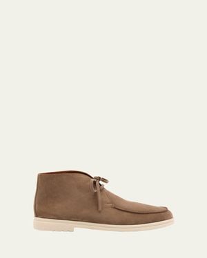 Loro Piana Walk Suede Chukka Boots - Brown