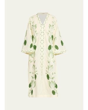VERANDAH Ammama Lotus Midi Dress - Natural