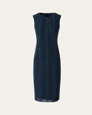 Akris Techno Degrade Striped Sleeveless Dress - Blue