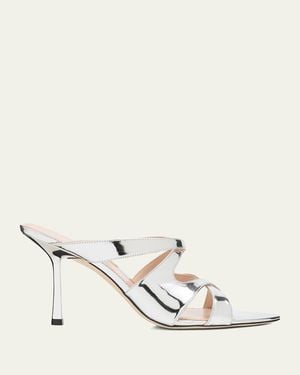 Stuart Weitzman 85Mm Rubie Strappy Leather Sandals - Natural