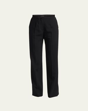 Giorgio Armani Tuxedo Wide-Leg Pants - Black