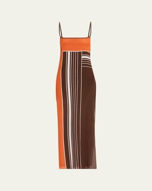 SIR. Destino Striped Slip Dress - White