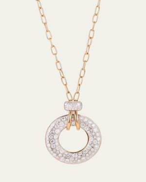 Pomellato Iconica 18K Diamond Pave Donut Pendant Necklace - Natural