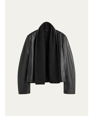 TOTEME Scarf Leather Jacket - Black