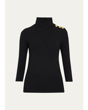 L'Agence Aja Turtleneck Sweater - Black