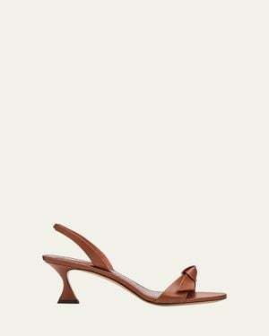 Alexandre Birman 60Mm Clarita Leather Slingback Sandals - Natural