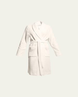Hanro Plush Short Robe - Natural
