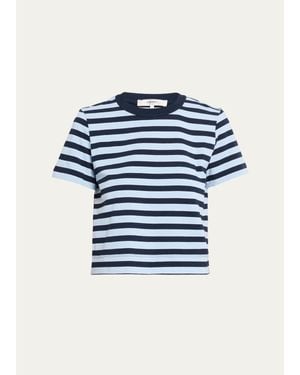 FRAME The Boxy Striped Tee - Blue