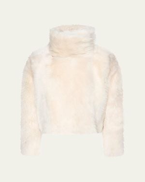 Yves Salomon Toscana Lambskin Short Jacket - Natural