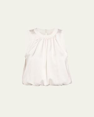 Cinq À Sept Peia Satin Bubble Top - Natural