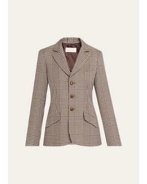 6397 Plaid Double-Face Wool Blazer - Multicolor