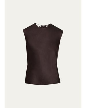 Vince Cap Sleeve Top - Black