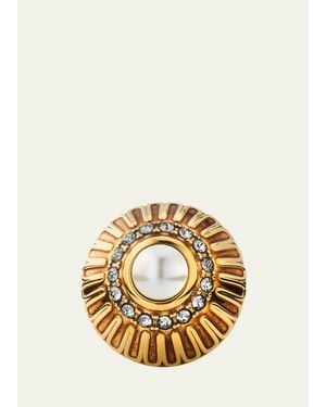 Chloé Chateau Treasures Glass Pearl Statement Ring - Metallic