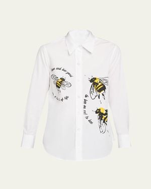 Libertine Bee Lieve New Classic Button-Down Shirt - White