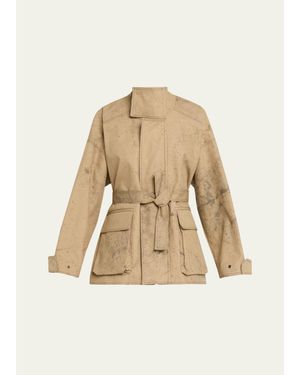 Nackiyé Canvas Cotton Cargo Coat - Natural