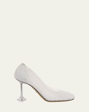 Loewe Toy Strass Mesh Pumps - Natural