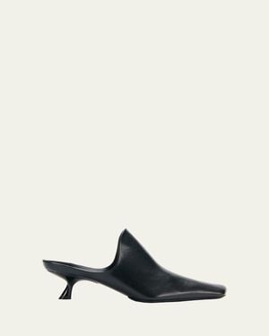 Loewe 45Mm Emily Leather Mules - White