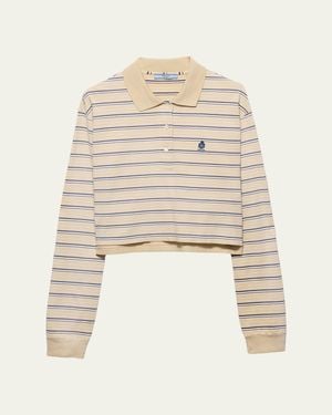 トップス PRADA 2015SS / Long sleeve POLO Prada Men's Long-Sleeve Cashmere Polo Shirt | Neiman Marcus