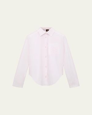 Loewe X Paula's Ibiza Anagram-Pocket Button-Down Shirt - Pink