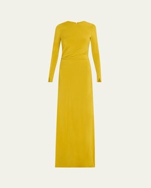 Jason Wu Jersey Gown With Side Waist Pleating - Yellow