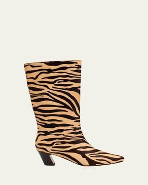Loeffler Randall 55Mm Cleo Calf Hair Mid-Calf Boots - Multicolor