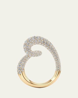 UNSAID Whirlwind Half Lab-Grown Diamond Pave Ring - Natural