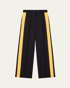 Loewe Side-Stripe Relaxed-Leg Pants - Blue