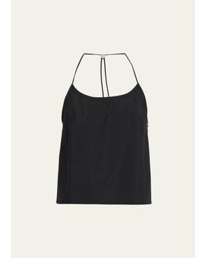 Still Here Toggle Halter Tank Top - Black