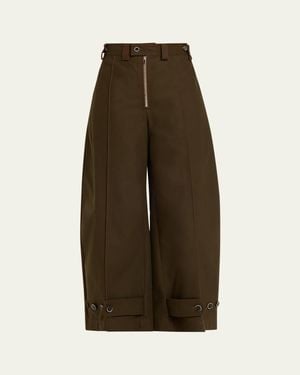 Christopher John Rogers Tab-Ankle Barrel Pants - Natural