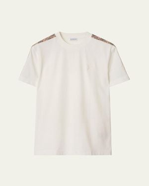 Tシャツ・カットソー Burberry Check Tape T-shirt Burberry Check Tape T-Shirt in Black for Men | Lyst