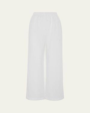 Eskandar Lightweight Linen Pants - White