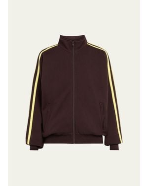 6397 Fleece Zip-Up Track Jacket - Red