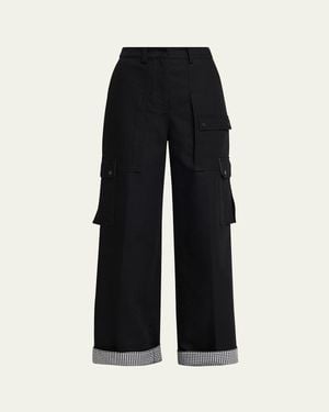 3.1 Phillip Lim Utility Cargo Pants With Contrast Cuffs - Black