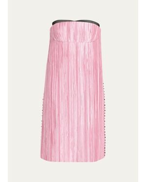 Marc Jacobs Fortuny Strapless Mini Dress - Pink