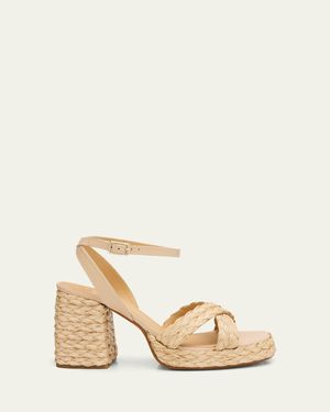 Castañer Valeriette Braided Canvas Espadrille Sandals - Natural
