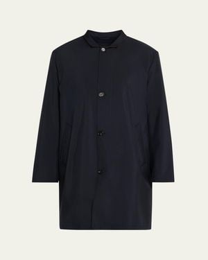 Loro Piana Sebring Wind-Resistant Overcoat - Blue