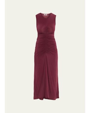 FFORME Gisela Sleeveless Ruched Jersey Dress - Purple