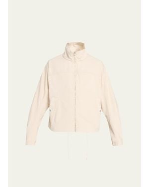 Mordecai Cotton Drill Stand-Collar Blouson Jacket - Natural