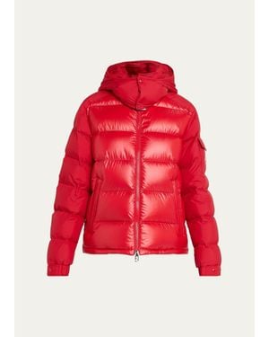Moncler Maya Hooded Down Puffer Jacket - Red