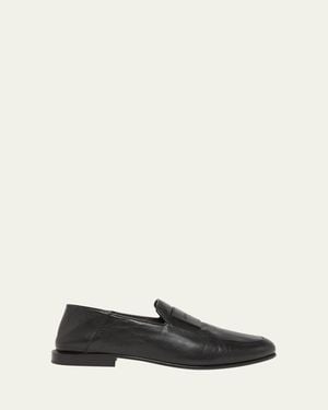 Givenchy Label Leather Foldable Loafers - White