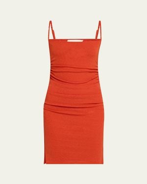 Nanushka Adie Ruched Bodycon Dress - Red