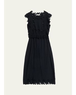 Sea Eleannora Embroidered Midi Dress - Blue