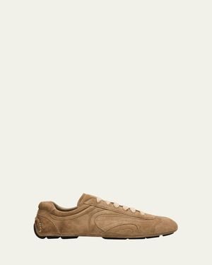 Prada Montecarlo Re-Edition 2005 Suede Sneakers - Natural