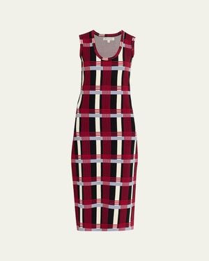 Zankov Juliette Scoop-Neck Sleeveless Midi Dress - Red