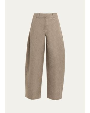 Ronny Kobo Vienna Barrel-Leg Pants - Natural