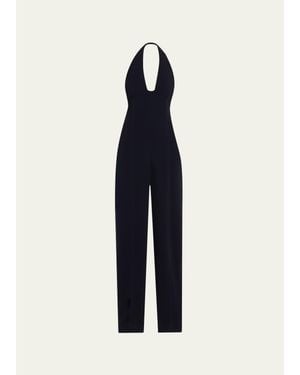A.L.C. Eva Halter Wide-Leg Jumpsuit - Blue
